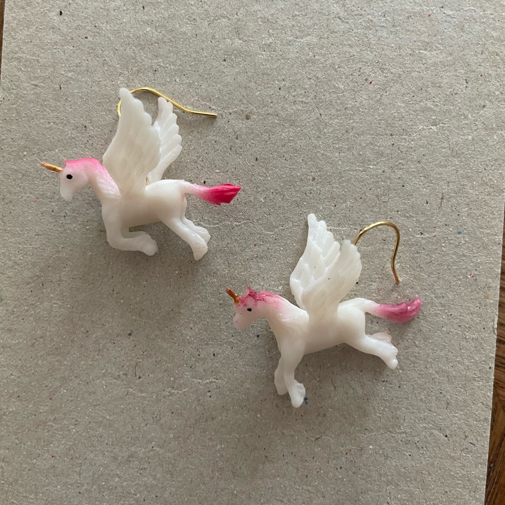 Flying Unicorn Dangle Earrings